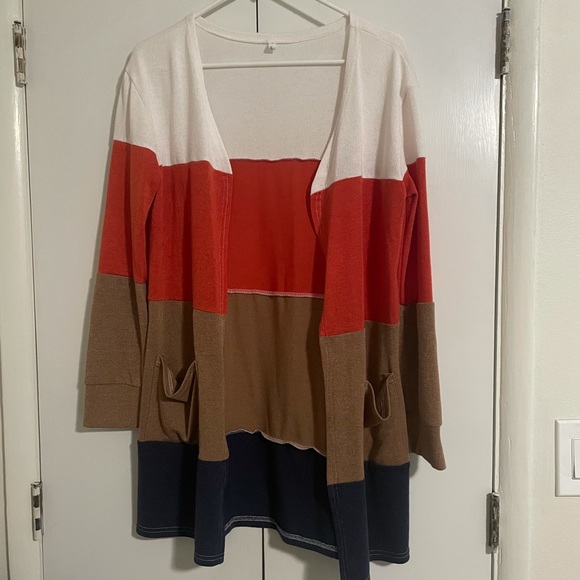 Sale! Colorblock Cardigan - Picture 1 of 2